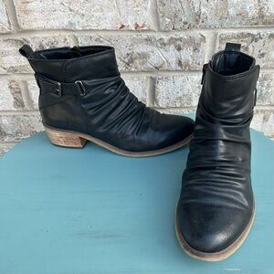 BareTraps Black Ankle Booties with Buckle Detail